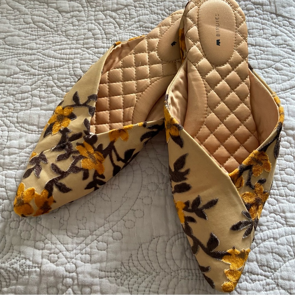 Birdies Mules, Floral Velvet